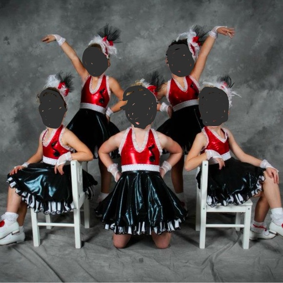 Red, Black & White Tap Dance Costume - child - Picture 4 of 6